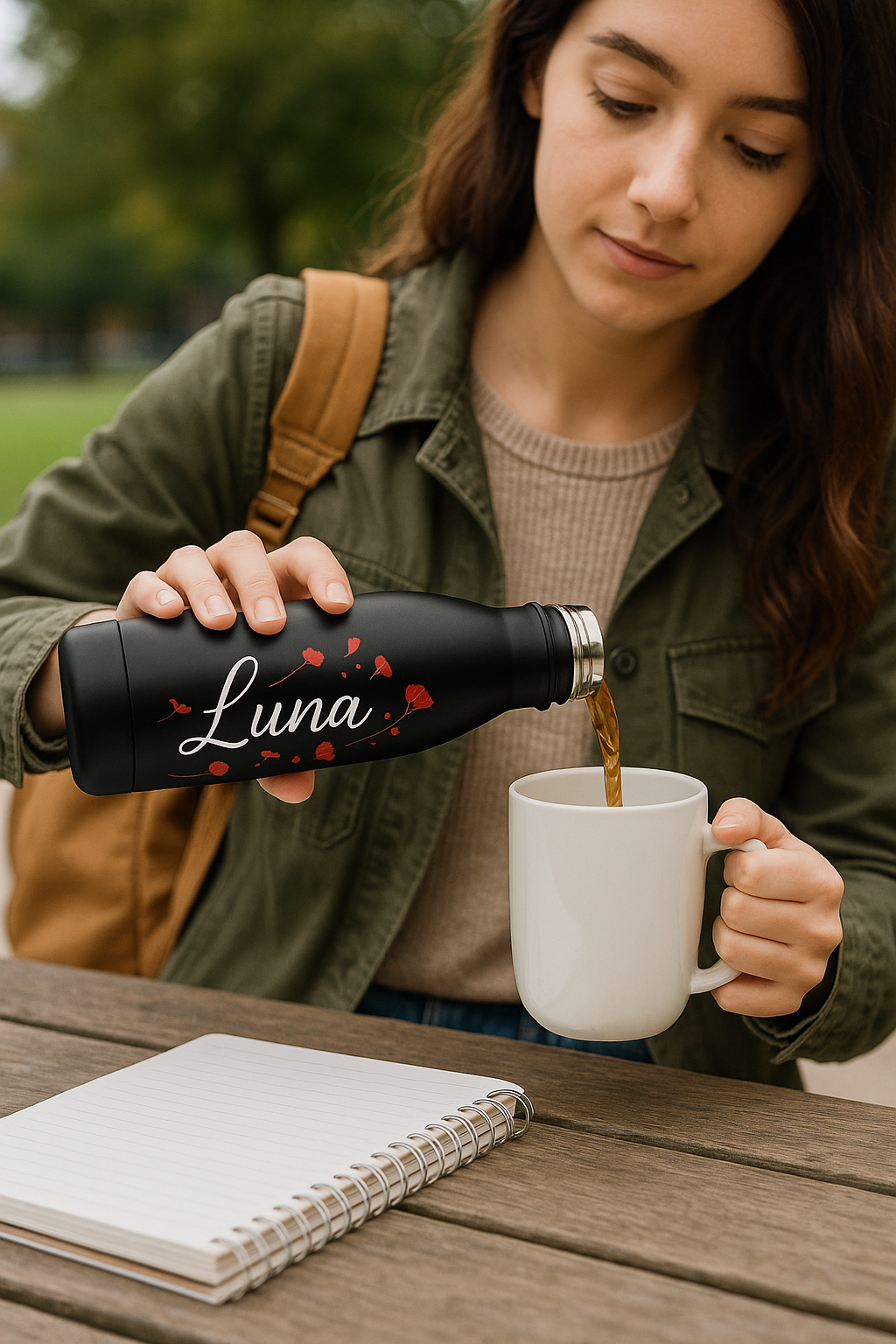 Bouteille isotherme personnalisable 500 ml en acier inoxydable – Double paroi, étanche, écologique, design élégant