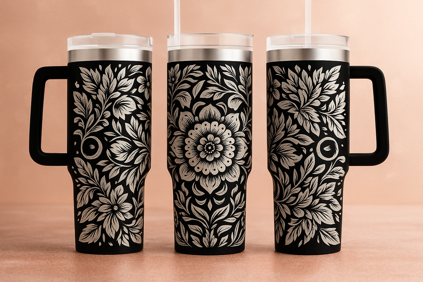 Tumbler 1,2 L Personnalisable – Gravure Laser Premium | Gourde avec Anse & Paille – Cadeau Unique