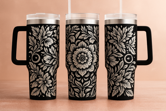 Tumbler 1,2 L Personnalisable – Gravure Laser Premium | Gourde avec Anse & Paille – Cadeau Unique