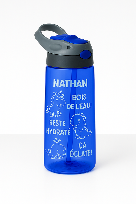 Bouteille Personnalisable 450 ml en Tritan™ – Gravée & Sans BPA, Anti-Fuite