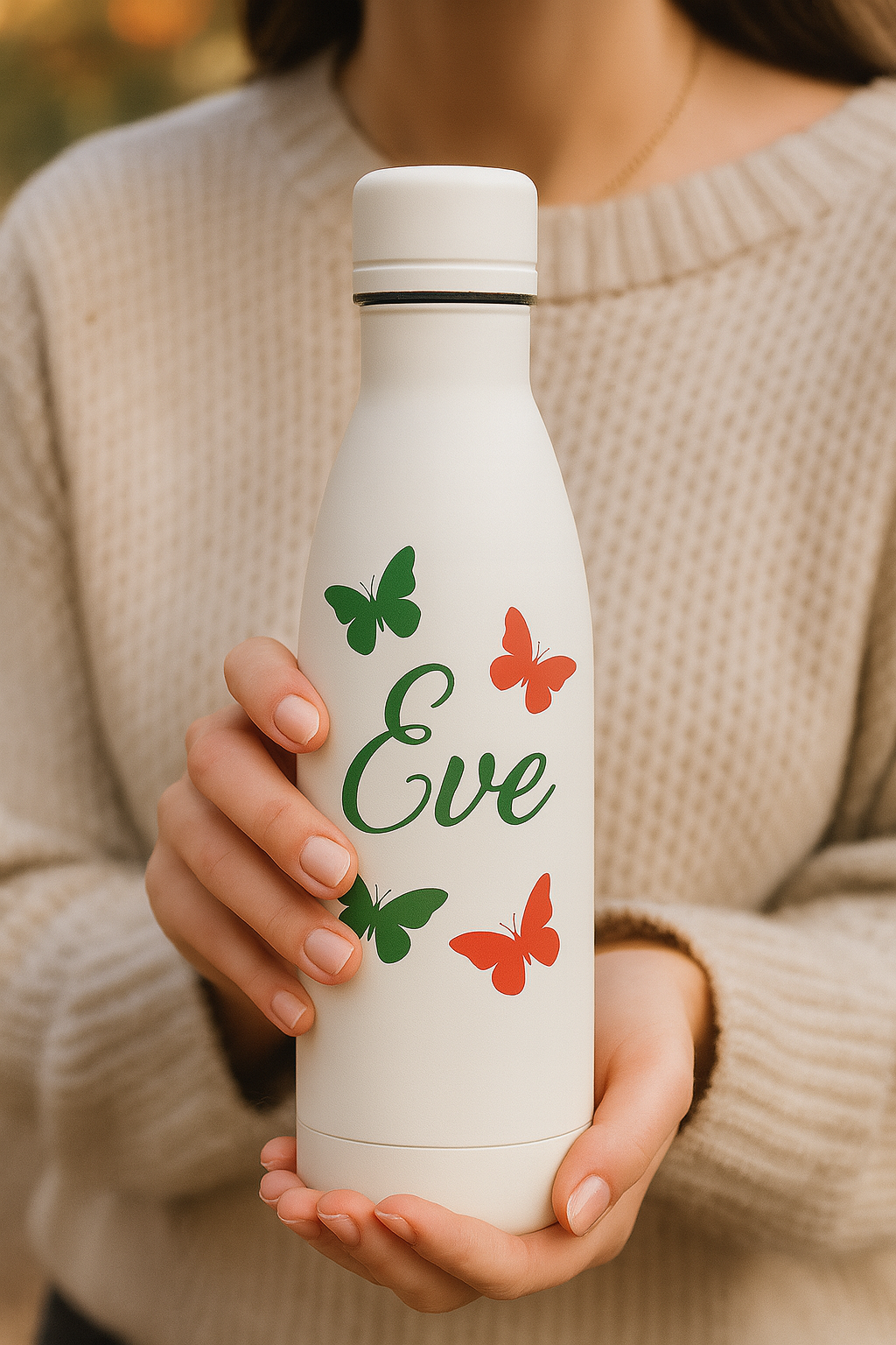 Bouteille isotherme personnalisable 500 ml – Acier inoxydable à double paroi et couche de cuivre premium