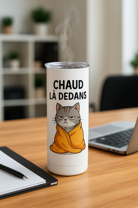 Gourde isotherme 590 ml en acier inoxydable double paroi – Personnalisable par sublimation