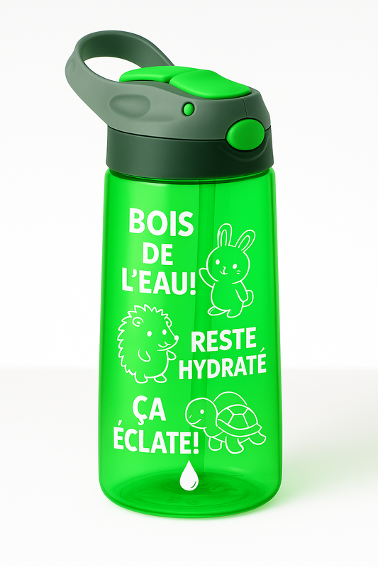 Gourde personnalisée 450 ml en Tritan™ – légère, sans BPA et anti-fuite